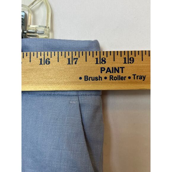 Talbots Linen Blend Wide Leg Pants Women's 14 Blue Trousers Office Dressy Flowy - Picture 6 of 9